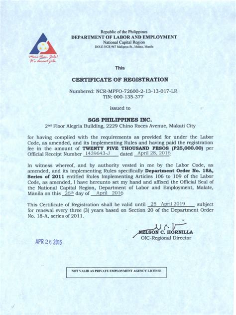 agency verification tool|DOLE.
